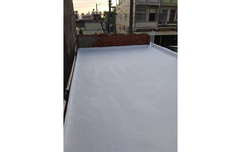 東港鎮光復路某屋頂地面使用久大紅標防水漆